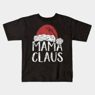 Mama Claus Christmas Costume Santa Hat Matching Family Xmas Kids T-Shirt